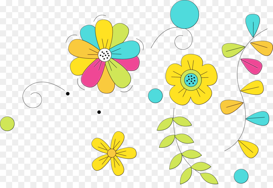 Hojas Coloridas，Flor PNG