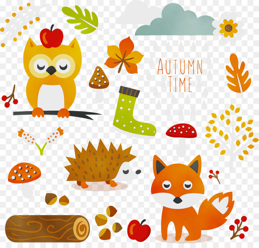 Animales Y Objetos De Otoño，Búho PNG