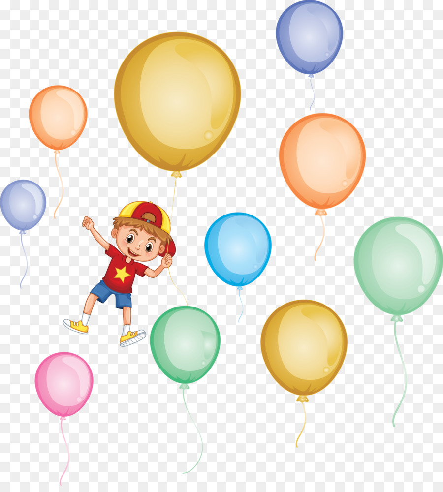 Niño Con Globos，Niño PNG