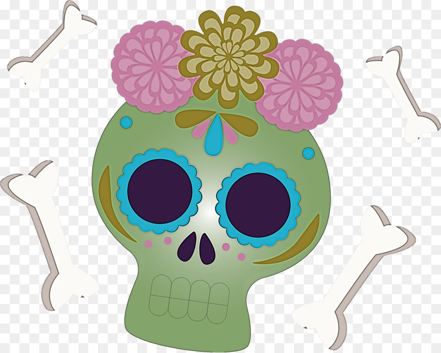 Cráneo De Arte，Día De Los Muertos PNG