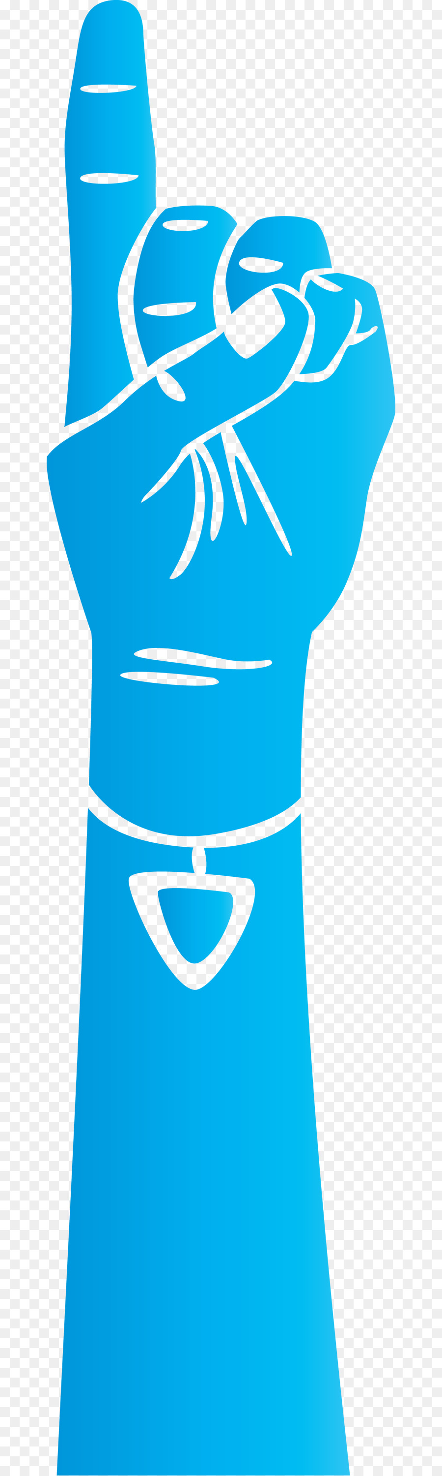 Gesto De La Mano，Azul PNG