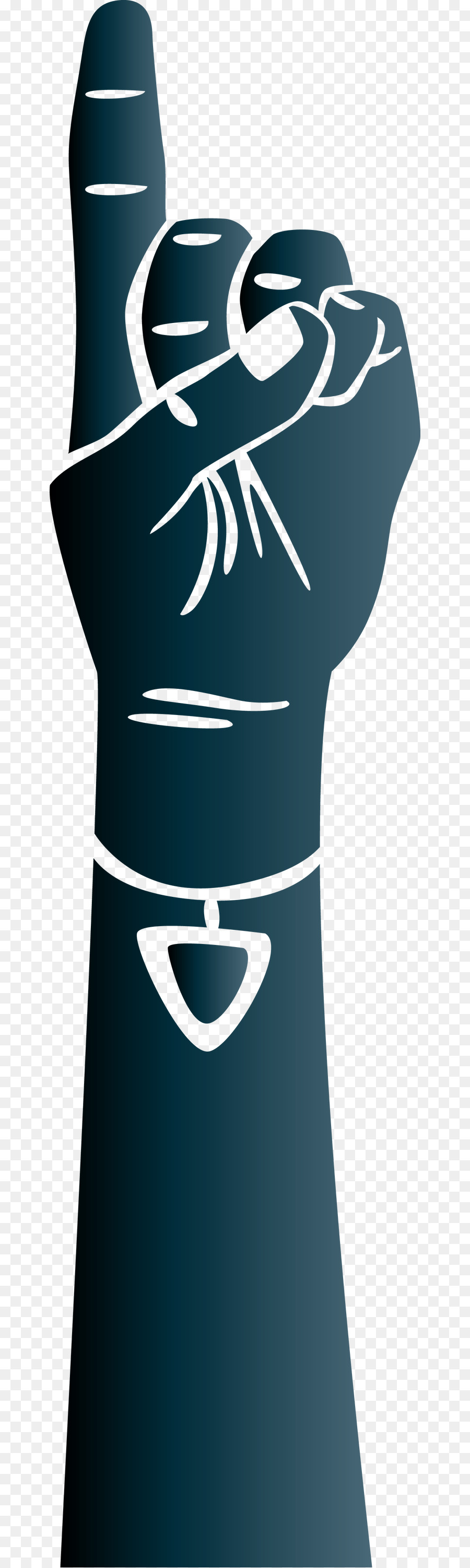 Gesto De La Mano，Azul PNG