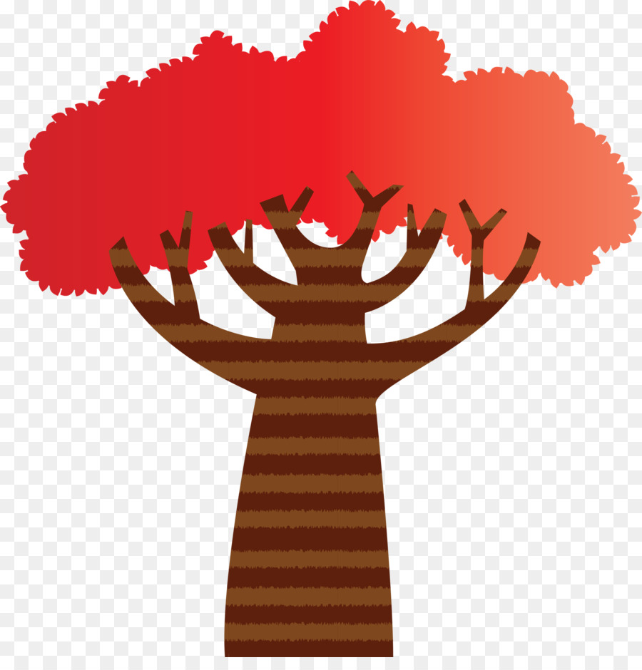 Árbol，Hojas Rojas PNG