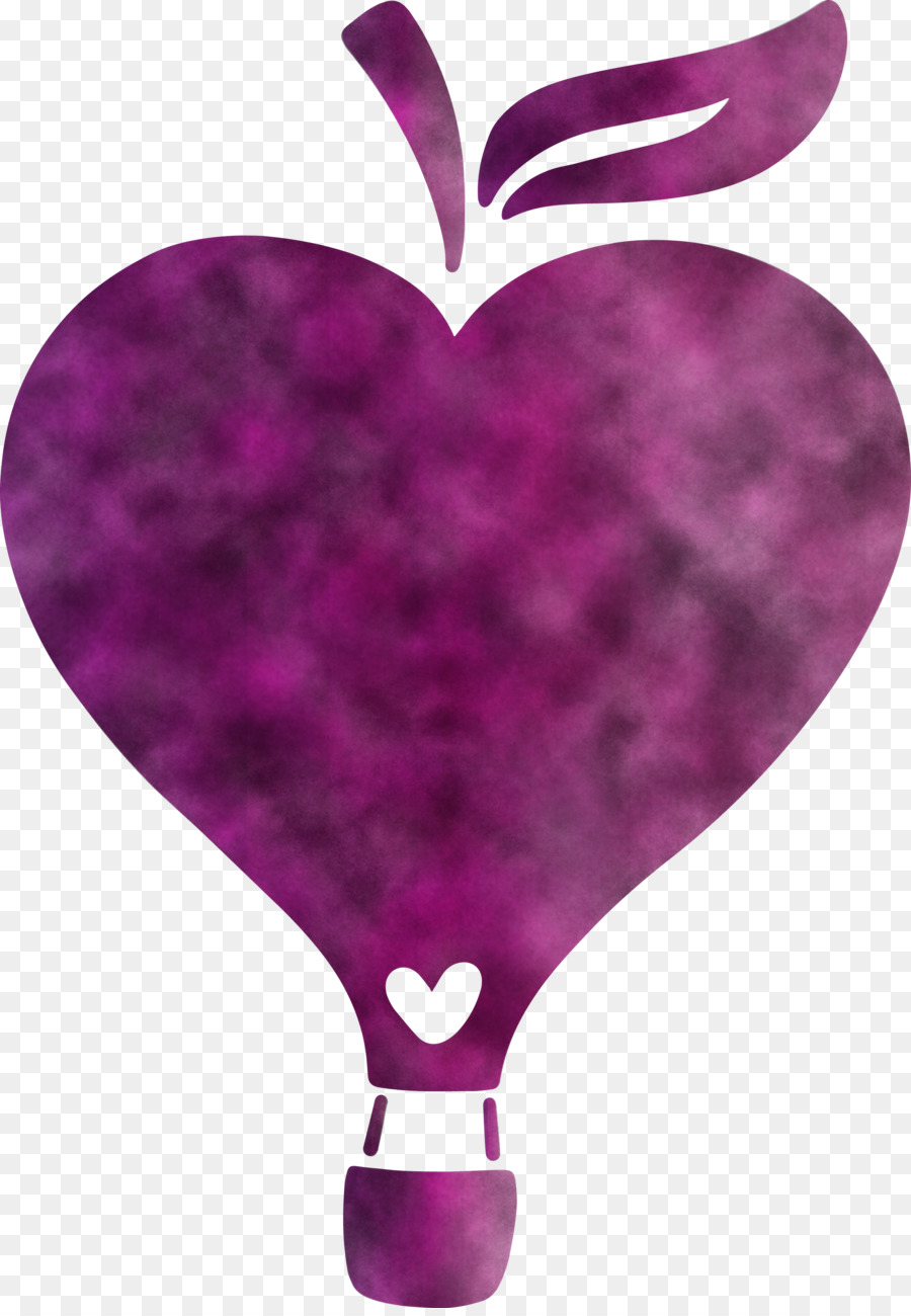 Globo Corazon，Púrpura PNG