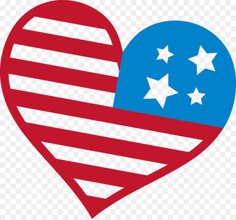 Corazón Con Bandera Americana，Ee Uu PNG