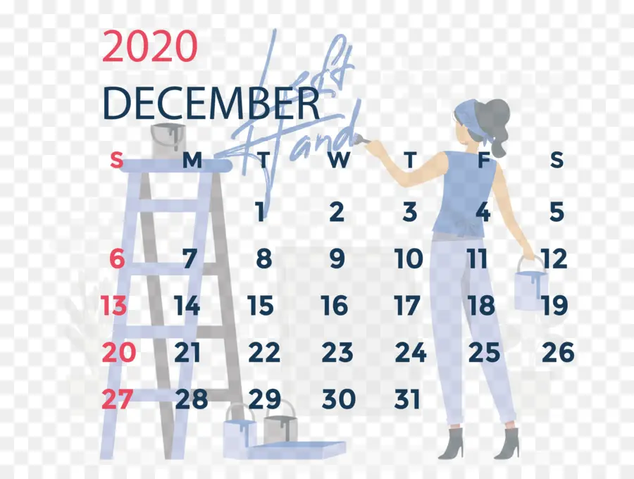 Calendario Diciembre，2020 PNG