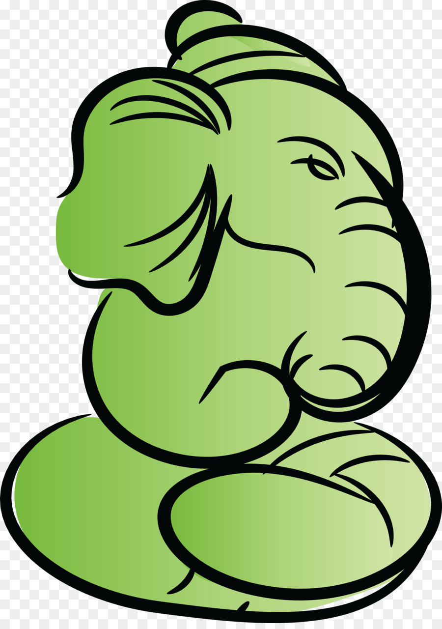 Elefante，Verde PNG