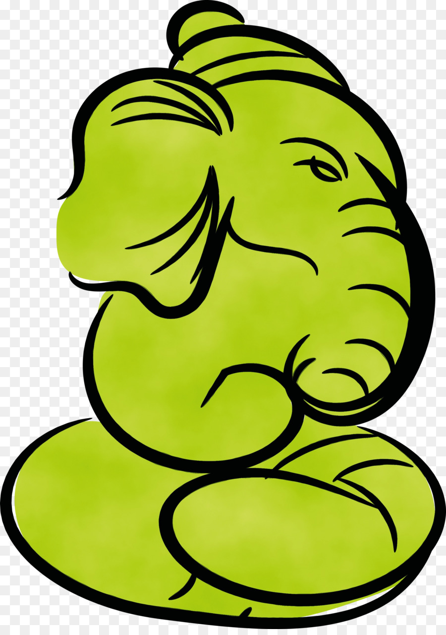 Elefante，Verde PNG