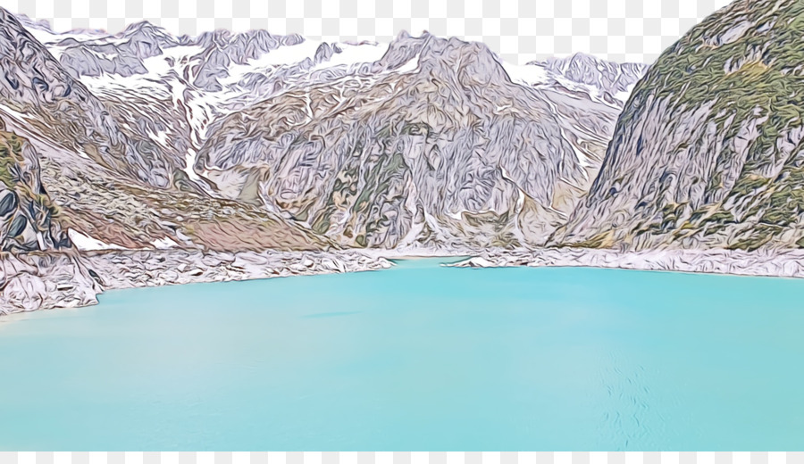 Montaje De Escenografía，Lago De Origen Glaciar PNG