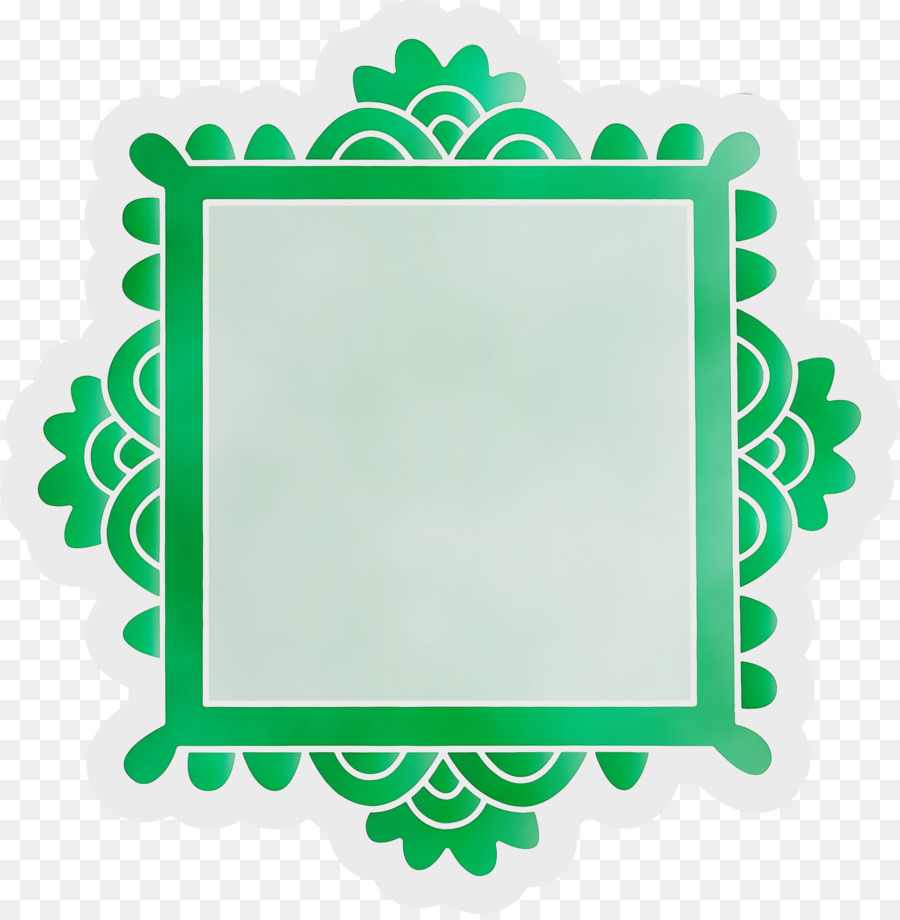 Marco Decorativo Verde，Borde PNG