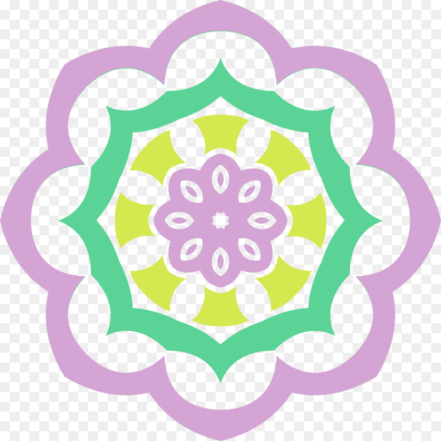 Mandala Colorida，Diseño PNG