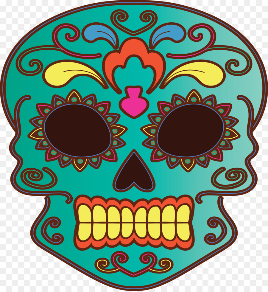 Calavera De Azúcar，Dia De Muertos PNG