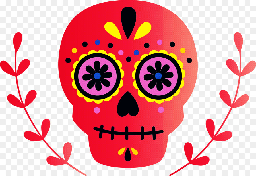 Calavera Rosa，Calavera De Azúcar PNG