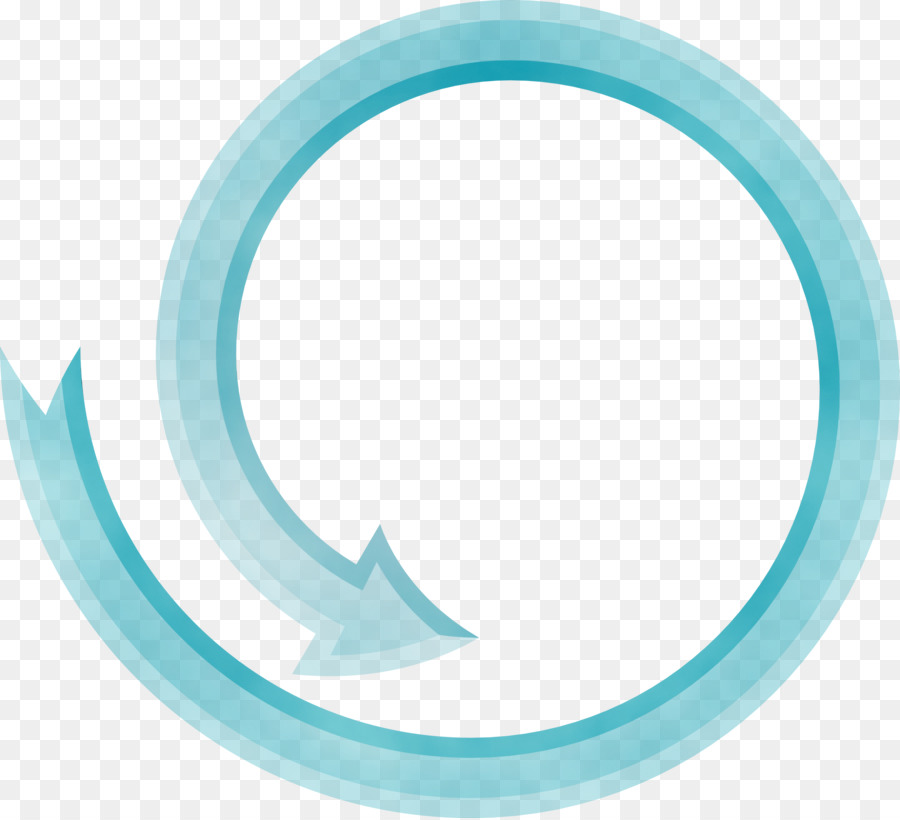 Flecha Circular Cian，Círculo PNG