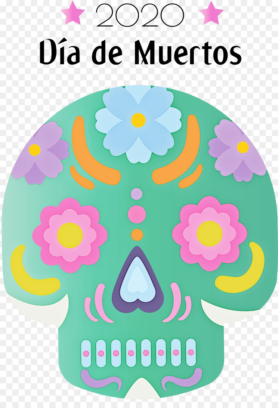 Calavera De Azúcar，Flores PNG