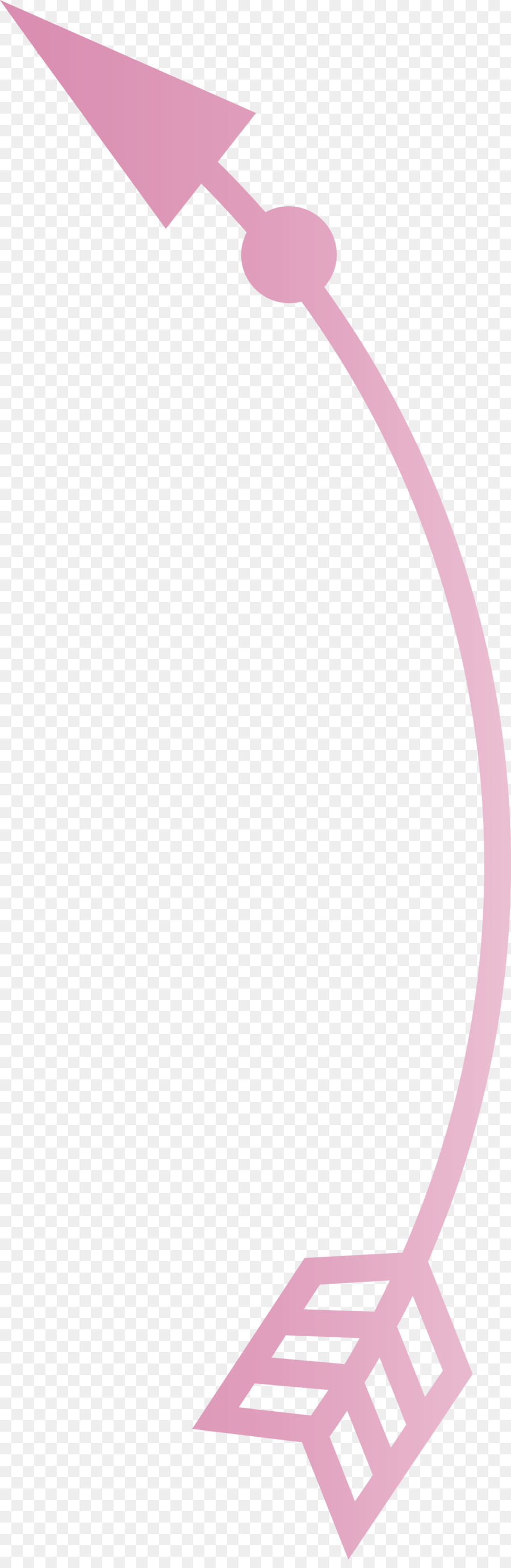 Flecha Curva Rosa，Hacia Arriba PNG