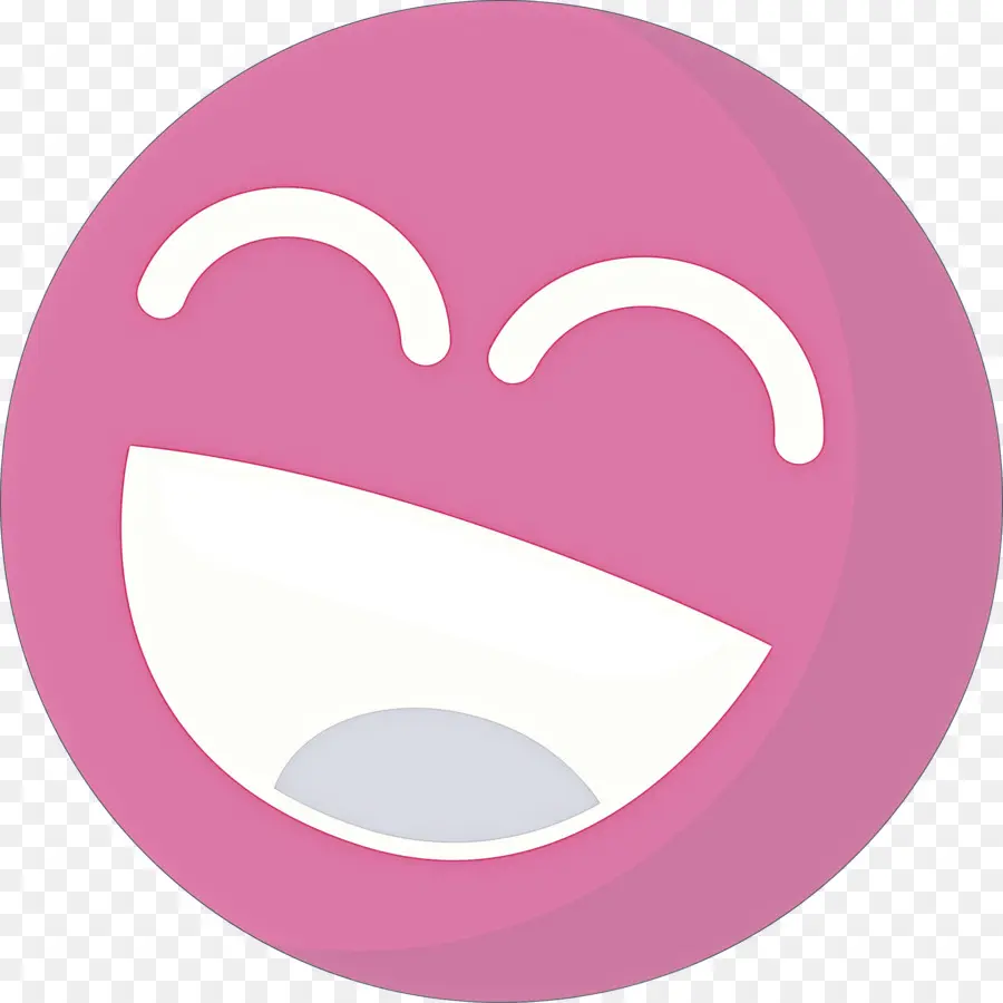 Emoji Riendo，Rosa PNG