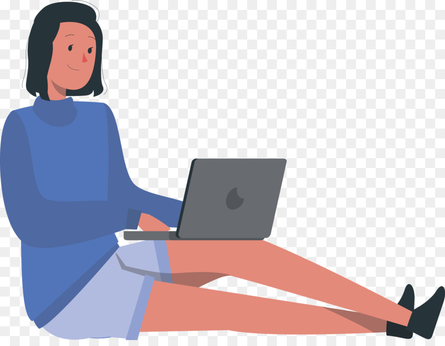 Mujer Con Computador Portatil，Mujer PNG