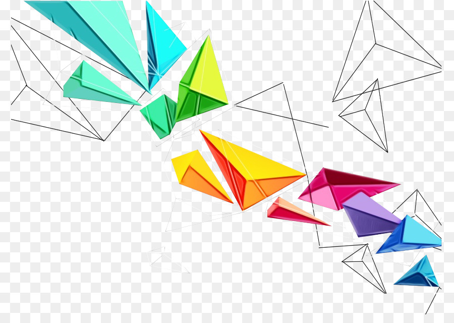 Triángulo，Origami PNG