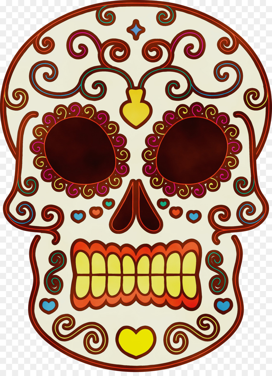 Calavera De Azúcar，Dia De Muertos PNG