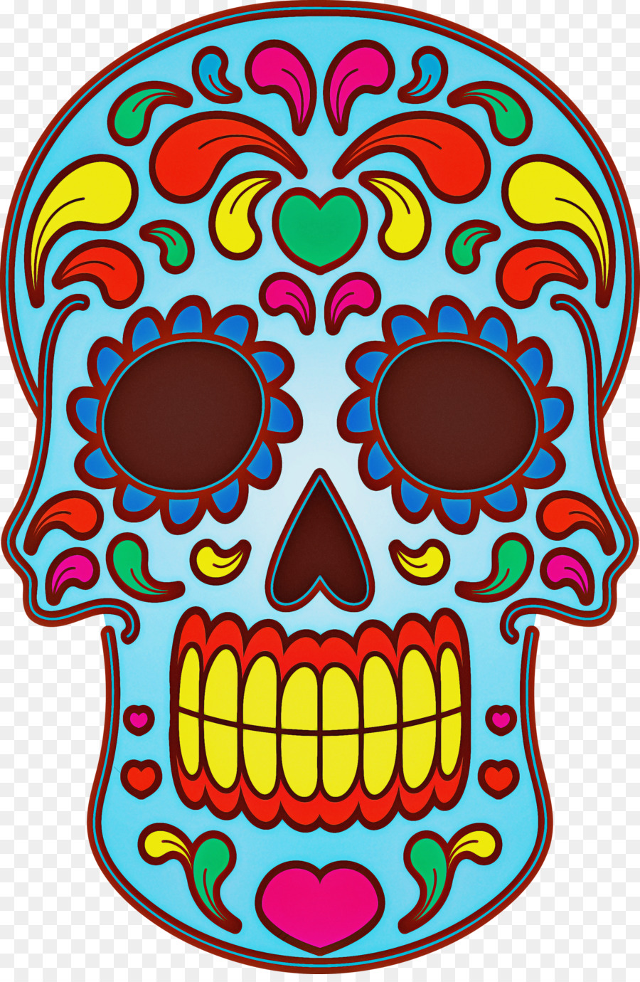 Cráneo De Arte，Día De Los Muertos PNG