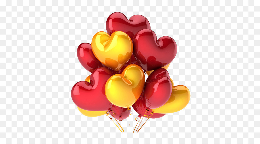 Globos De Corazon，Rojo PNG