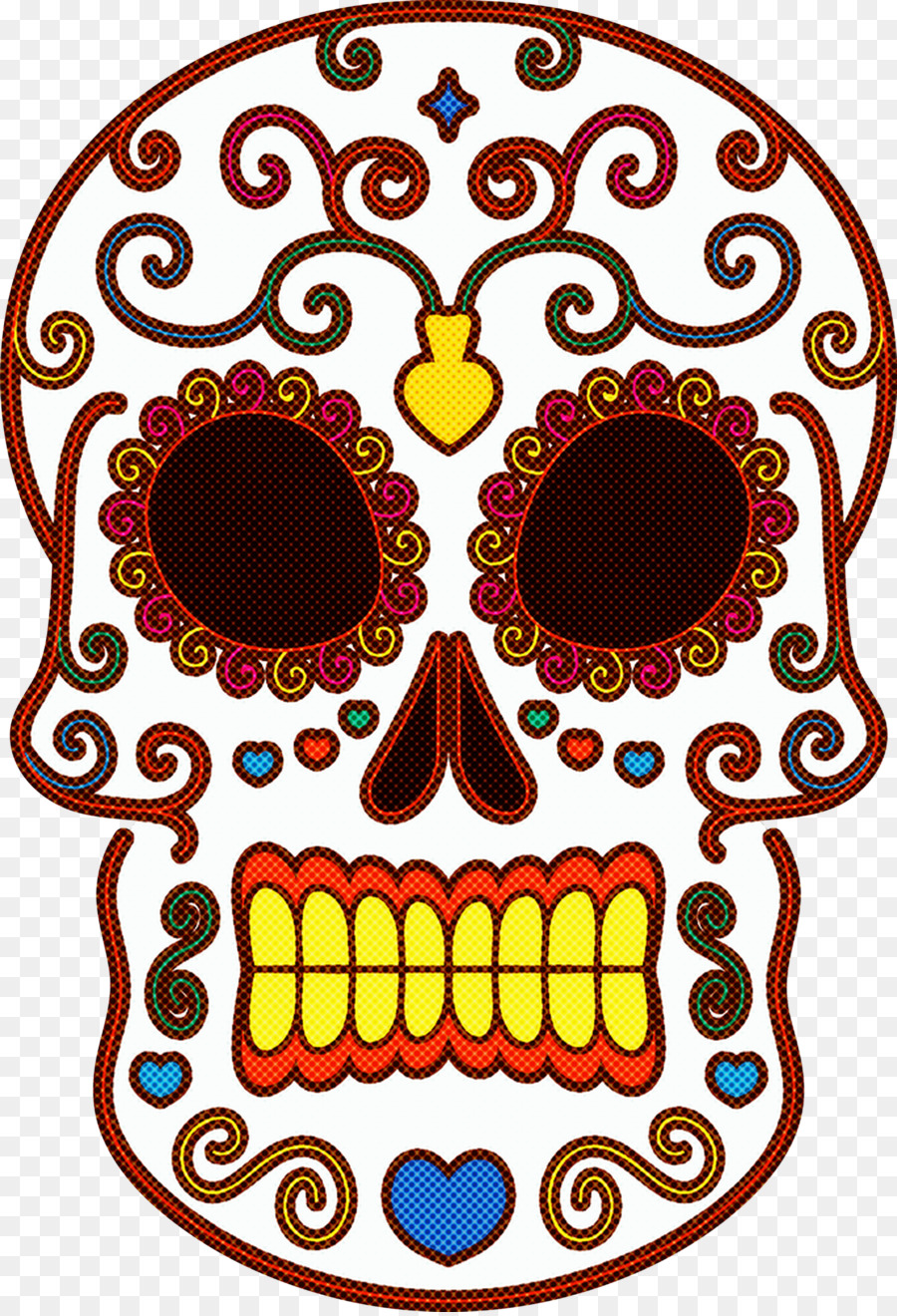 Arte De Cráneo，Dia De Los Muertos PNG