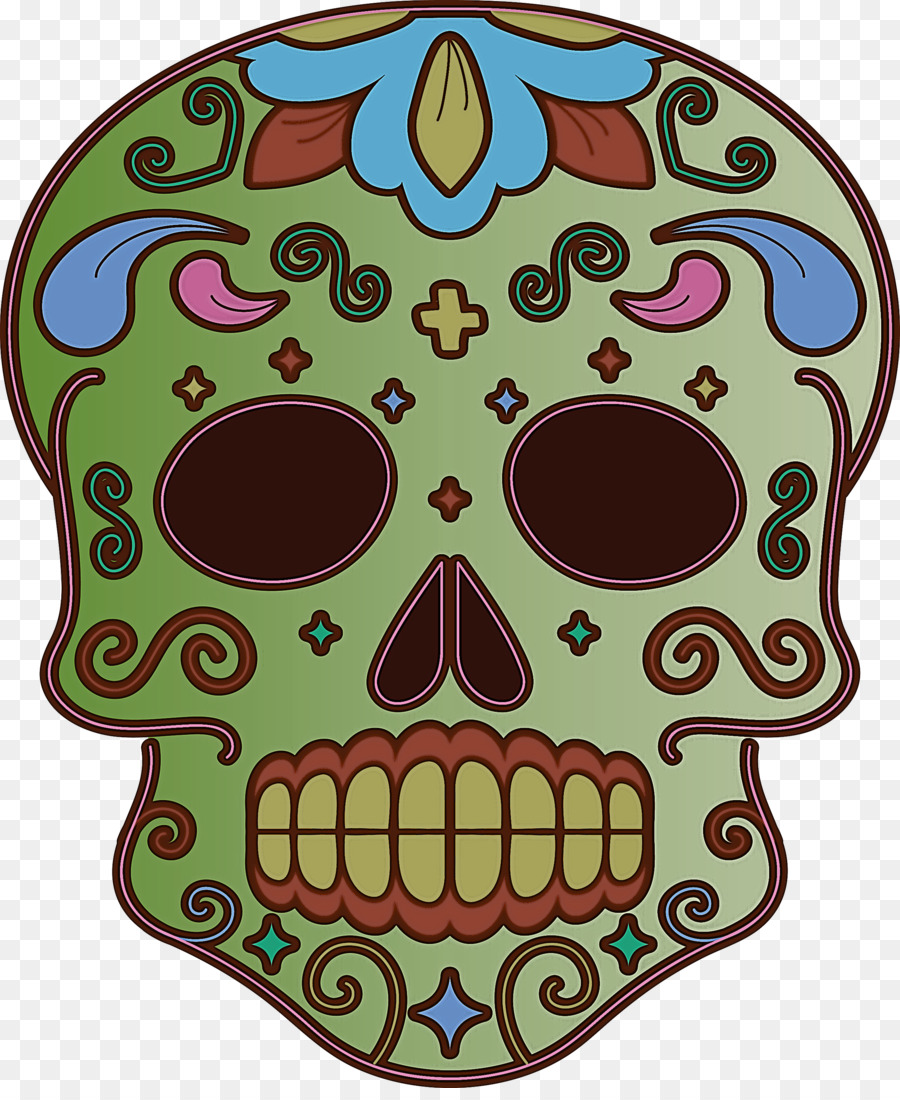 Día De Los Muertos，Cráneo De Arte PNG