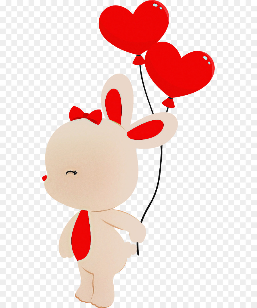 Lindo Conejito Con Globos，Globos Rojos PNG