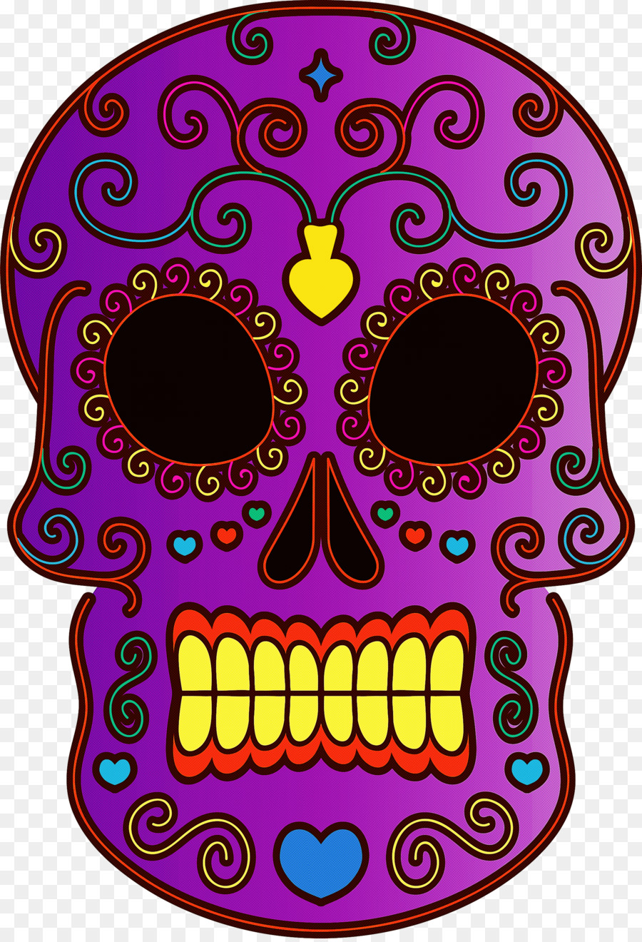 Calavera De Azúcar，Dia De Muertos PNG