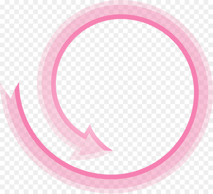 Flecha Circular Rosa Claro，Círculo PNG