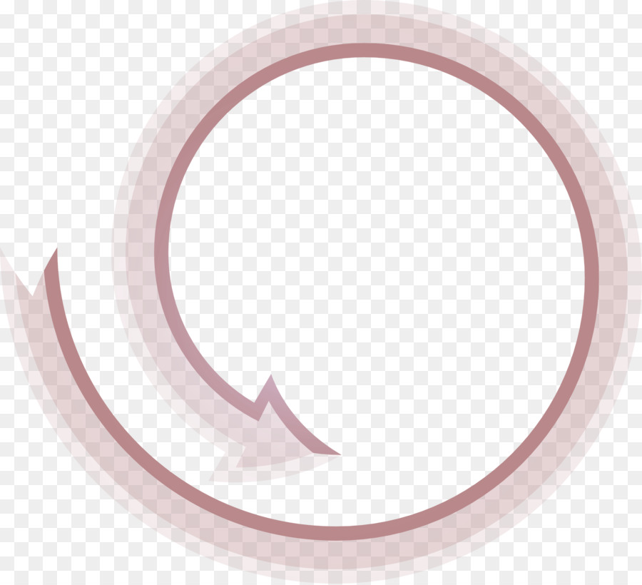 Flecha Circular Rosa Claro，Círculo PNG