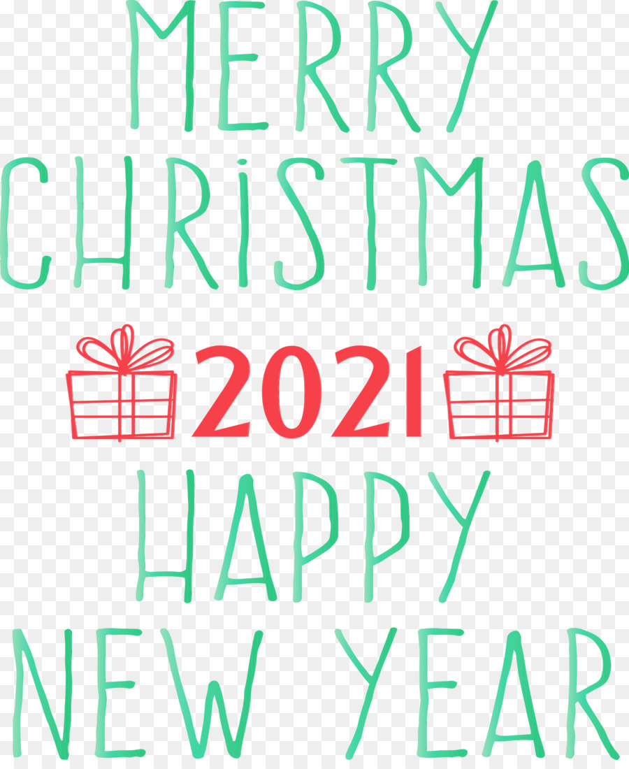 Feliz Navidad 2021，Año Nuevo PNG