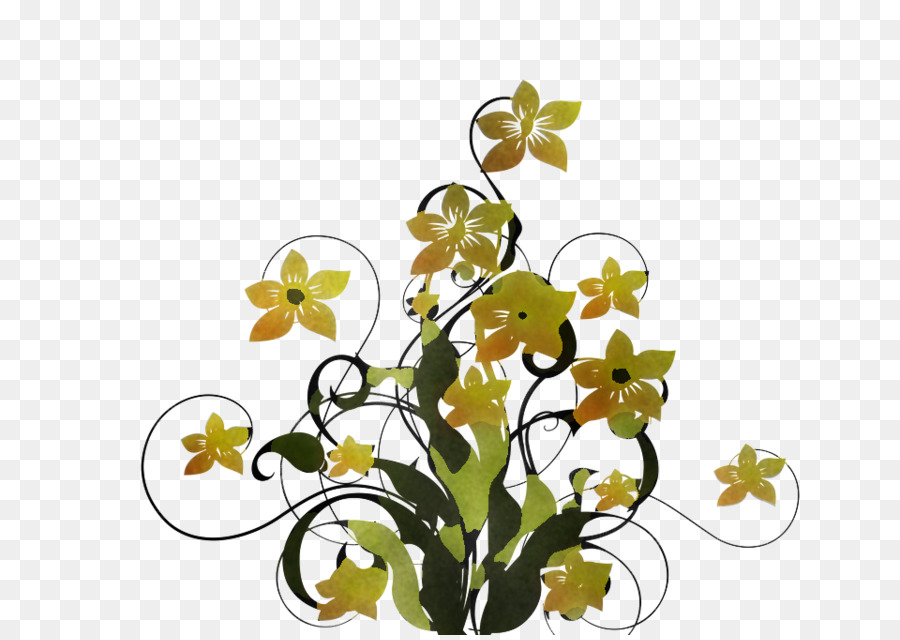 Diseño Floral，Tallo De La Planta PNG