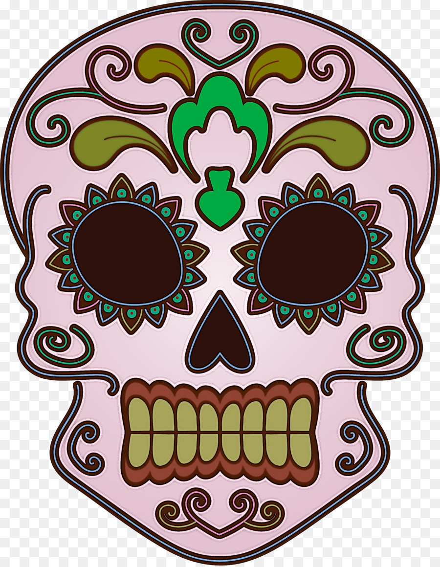 Calavera De Azúcar，Dia De Muertos PNG