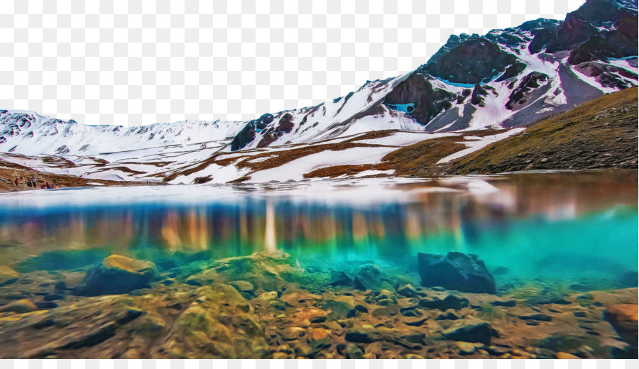 Lago De Origen Glaciar，Montaje De Escenografía PNG