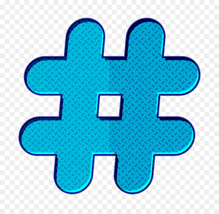 Hashtag，Azul PNG