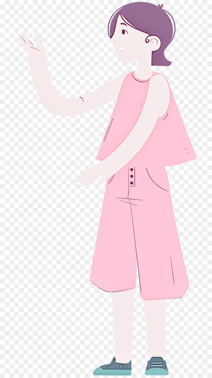 Chica，Vestido Rosa PNG