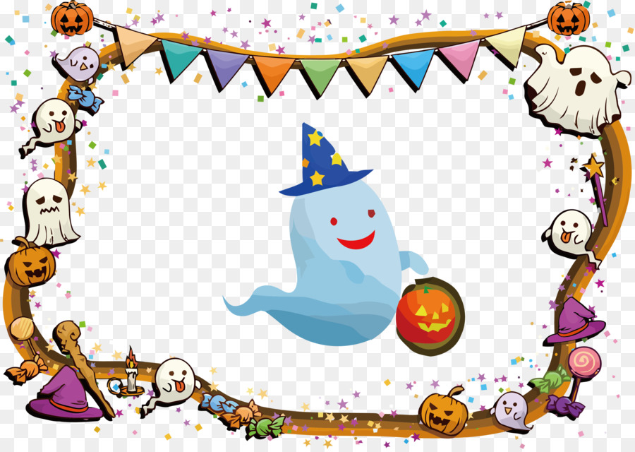 Marco De Halloween，Fantasmas PNG