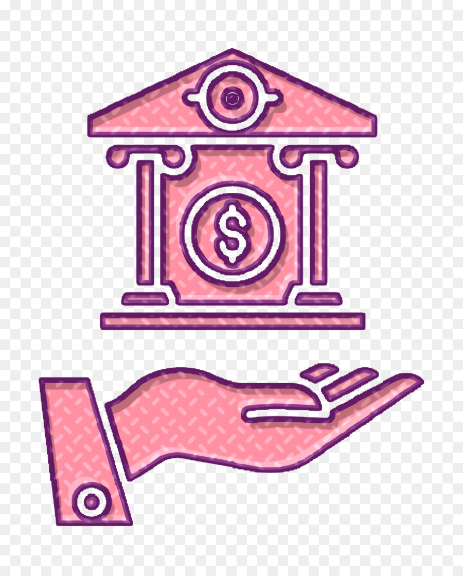 Icono Del Banco，Mano PNG