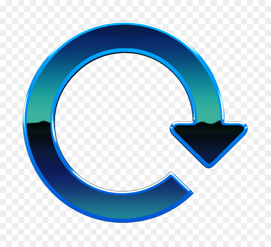 Flecha Circular Azul，Bucle PNG