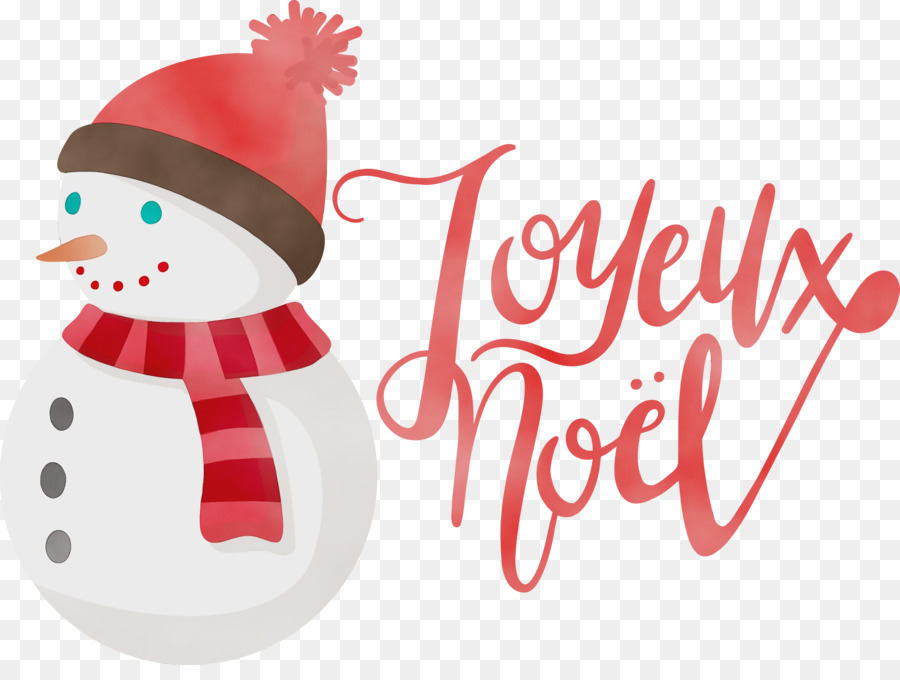 Texto De Joyeux Noël Con Muñeco De Nieve，Navidad PNG