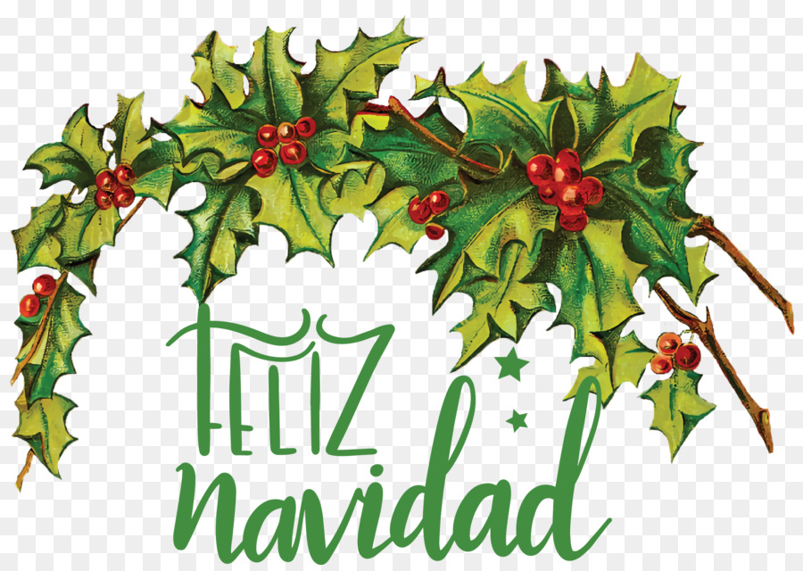 Feliz Navidad，Acebo PNG