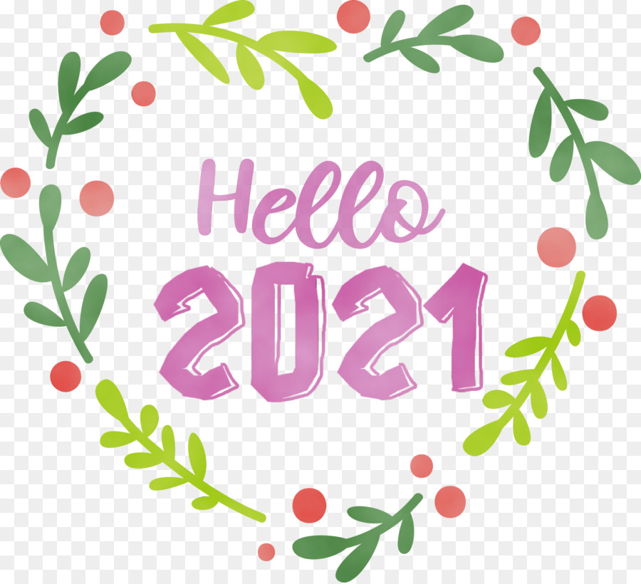 Hola 2021，Guirnalda PNG