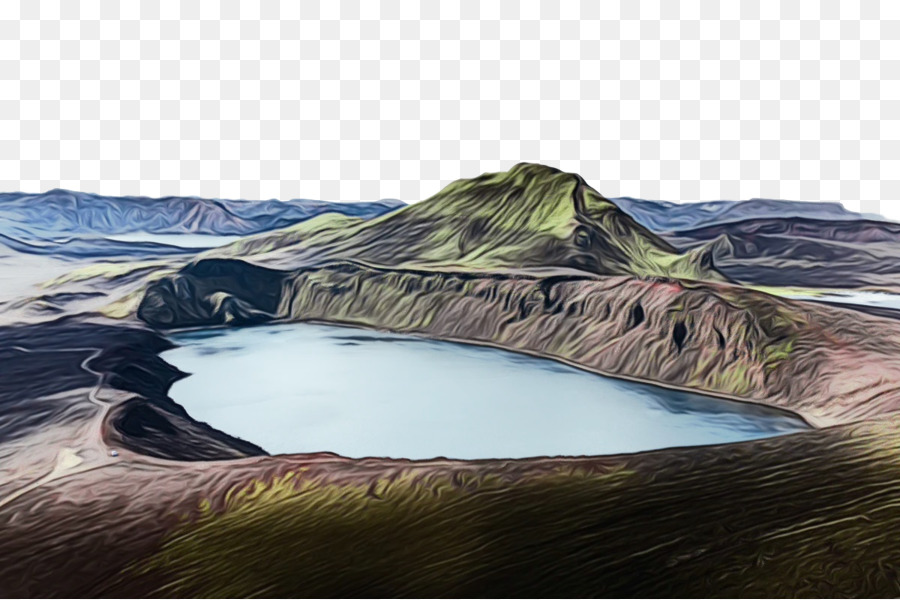 Islandia，Lago Del Cráter PNG