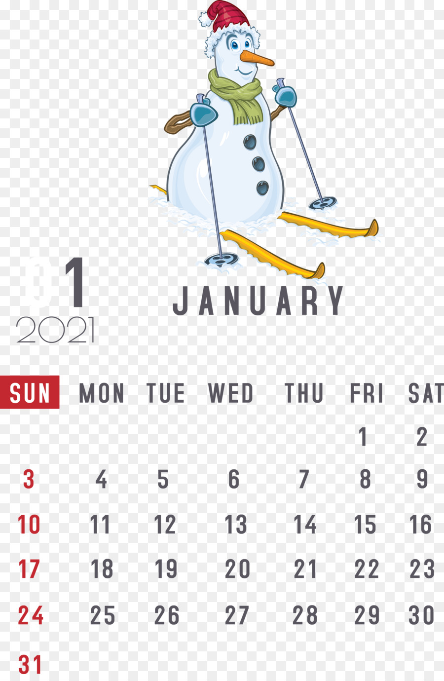 Calendario De Enero，Enero PNG