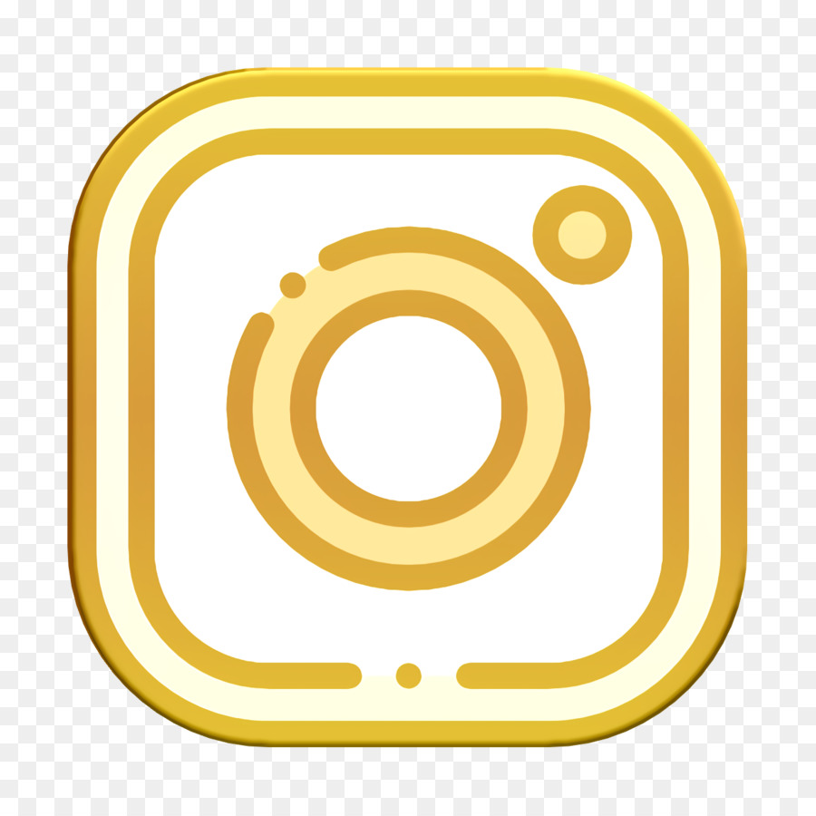 Icono De Instagram Dorado，Redes Sociales PNG