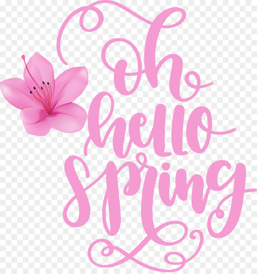 Hola Texto De Primavera，Primavera PNG