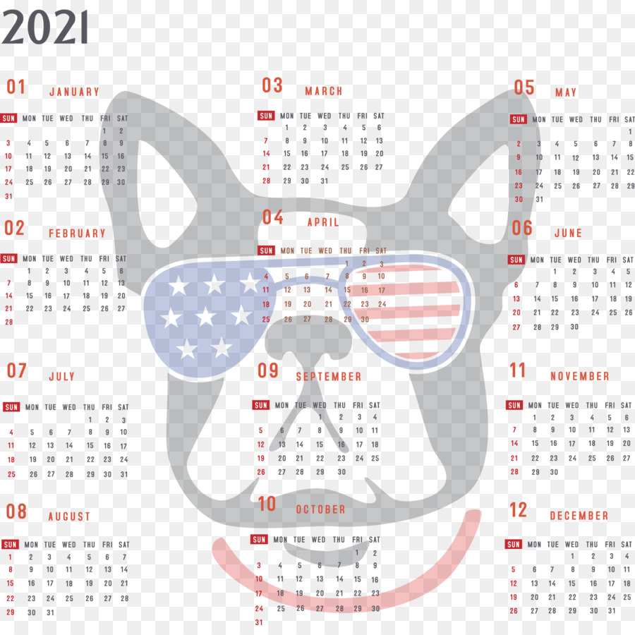 Calendario 2021，Calendario PNG