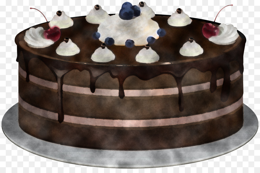 Pastel De Chocolate，La Tarta Sacher PNG